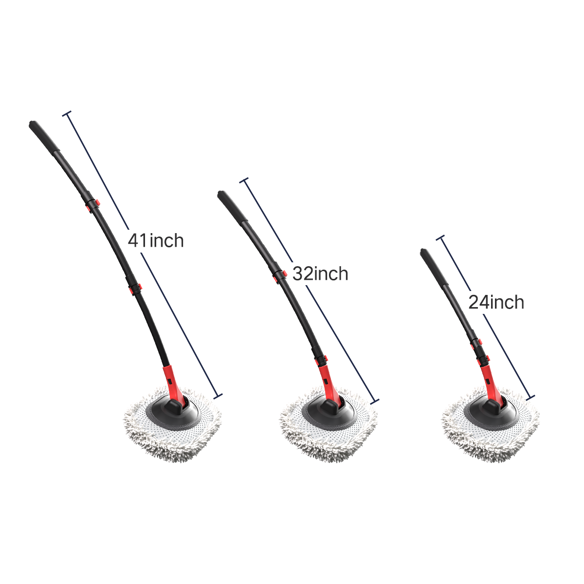 41-Inch Water-Flow Car Wash Brush Mop with 10m Hose