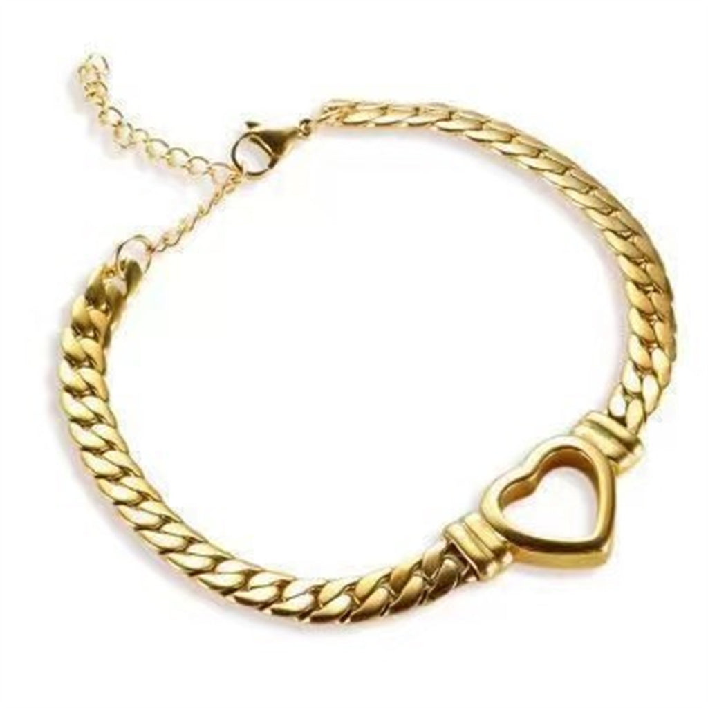Personalized Love Chain Necklace Bracelet For Women Titanium