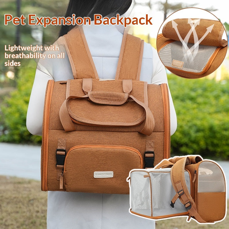 Breathable Pet Carrier Backpack - Large Cat & Dog Travel Bag
