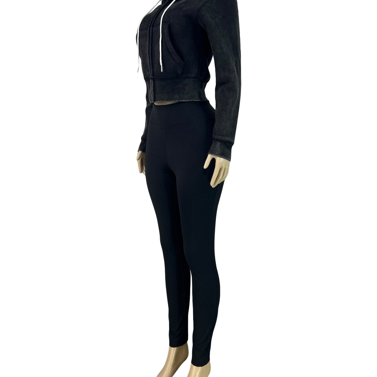 Women's Zip-Up Hoodie & Yoga Pants 2-Piece Set