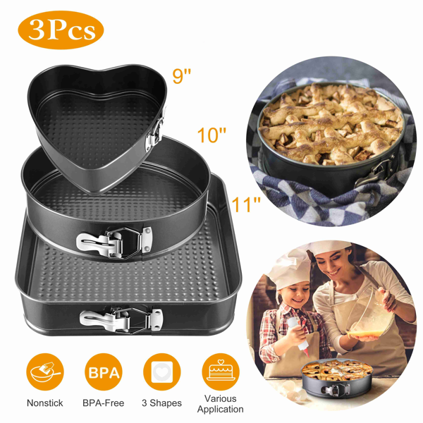 3-Pack Nonstick Springform Pans