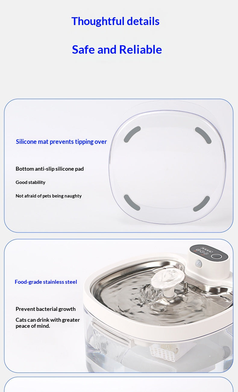 Flower Pet Water Fountain with Filter