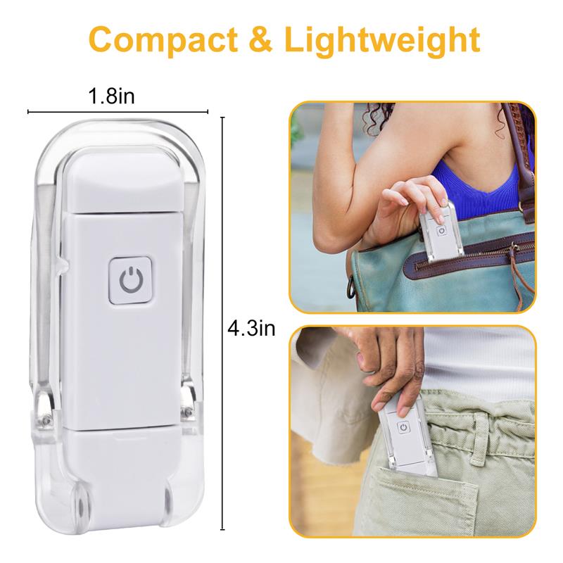 LED USB Rechargeable Book Reading Light Brightness Adjustable