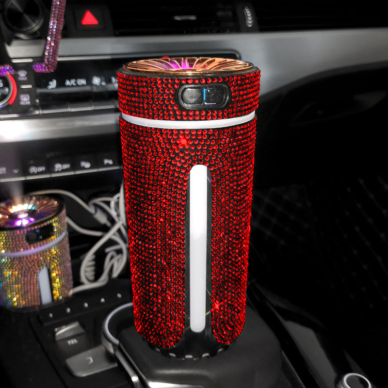 Luxury Diamond Car Humidifier LED Light Diffuser Auto Air