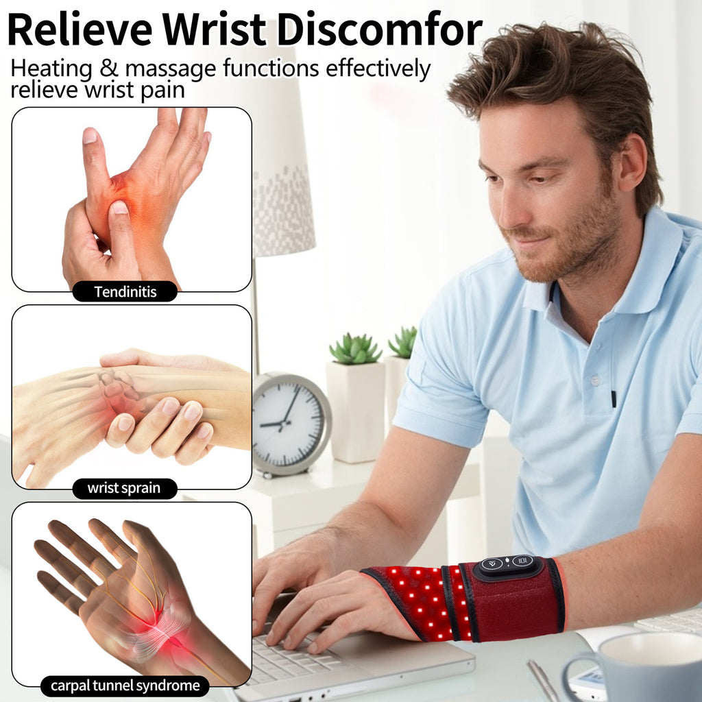 Red Light Therapy Heated Wrist Massager Wrap