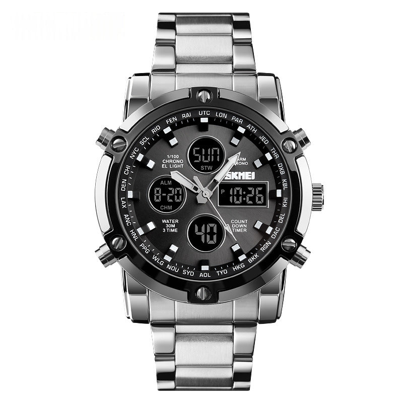 Men's Stylish Steel Band Quartz Watch