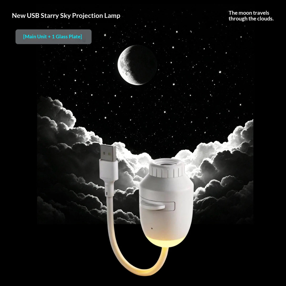 USB Galaxy Star Projector Night Light