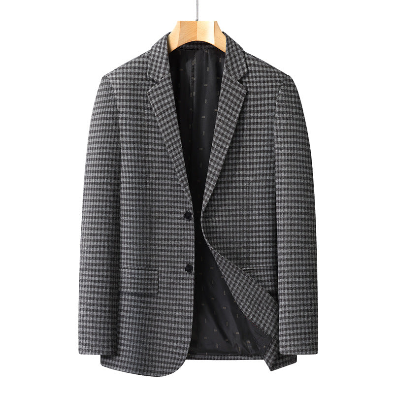 Men's Business Casual Jacket with Warm Fleece Lining