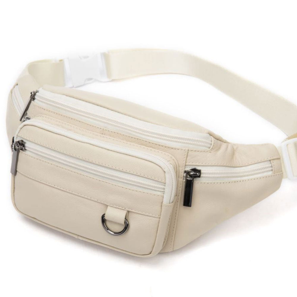 Full-Grain Leather Men's Chest Sling Bag