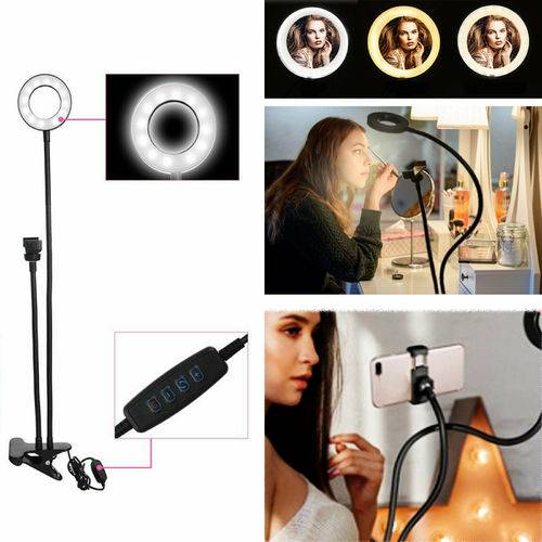 Ring Light Dimmable Lighting Phone Selfie Tripod Stand Makeup