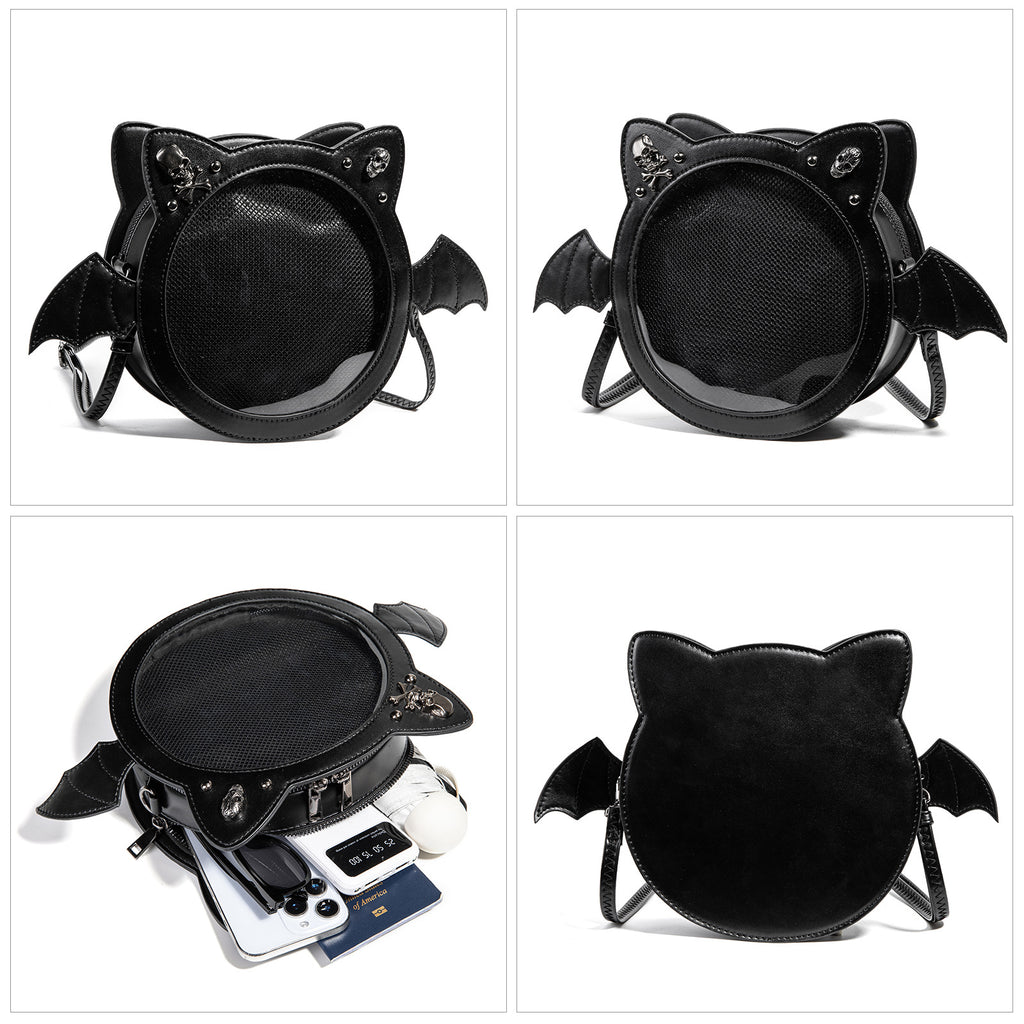 Studded Round Shoulder Crossbody Bag for Women