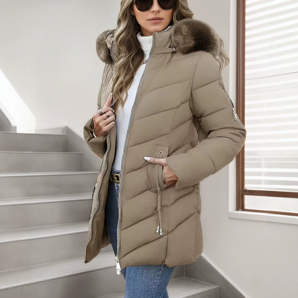 Women's Hooded Slim-Fit Puffer Jacket