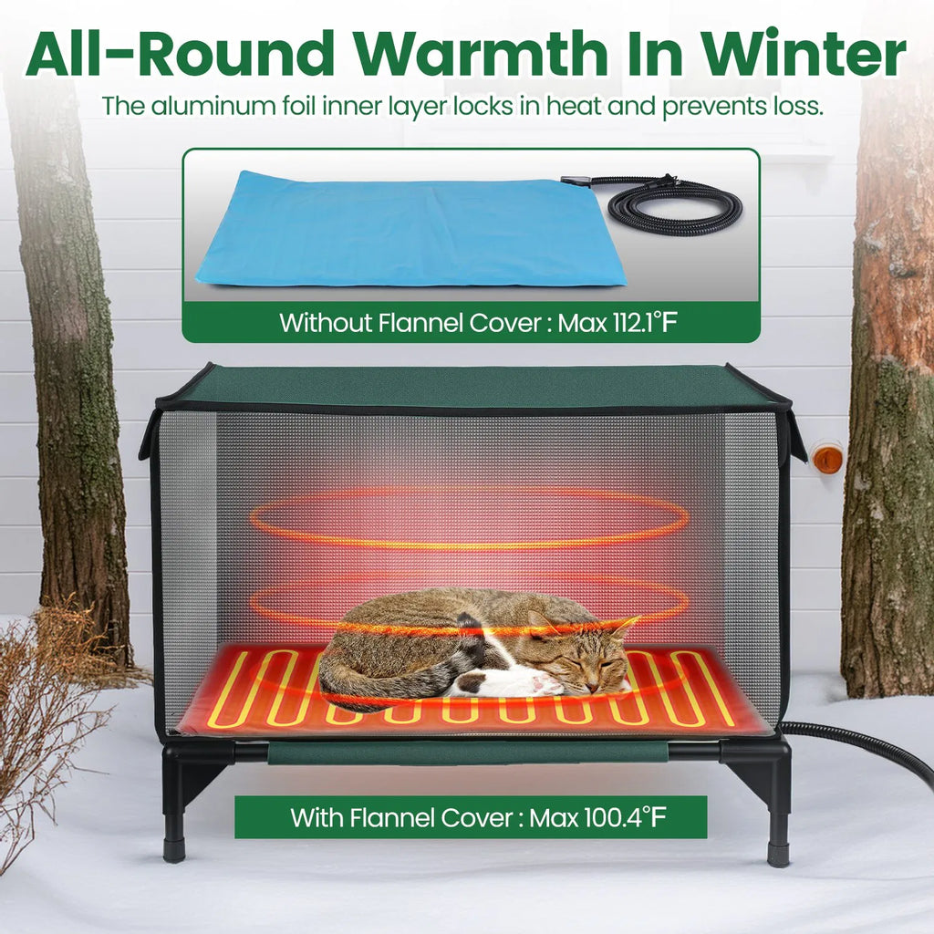 Heated Weatherproof Outdoor Cat House