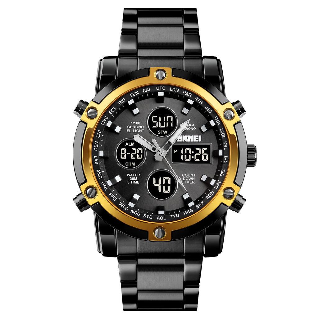 Men's Stylish Steel Band Quartz Watch