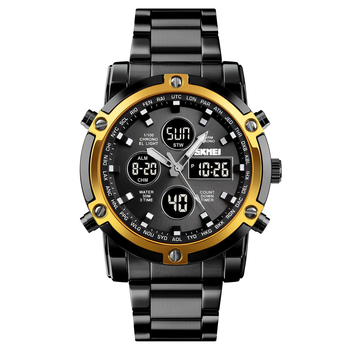 Men's Stylish Steel Band Quartz Watch