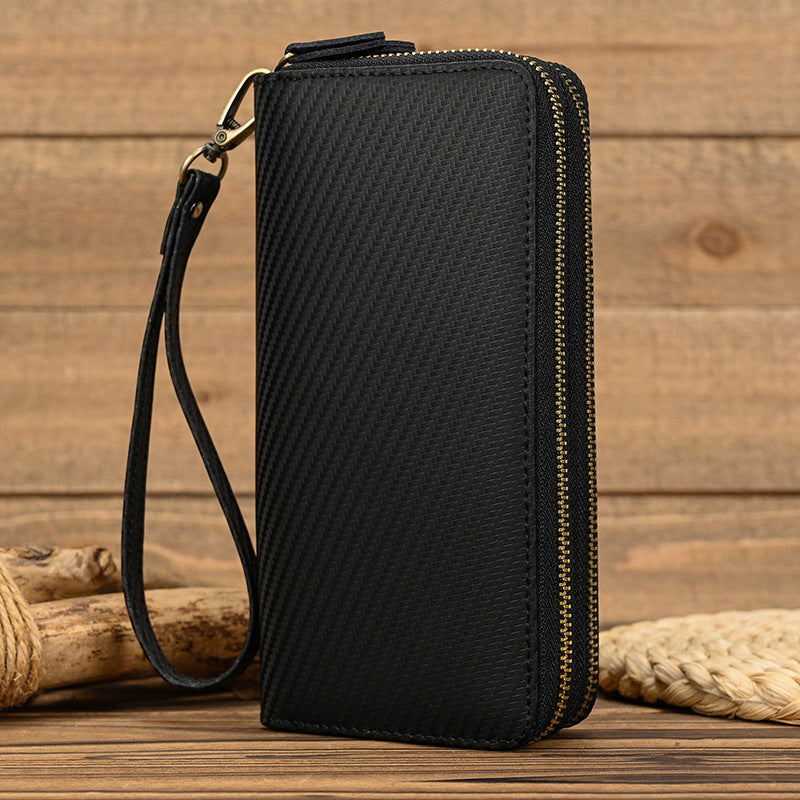 Men's Genuine Leather Long Wallet Clutch