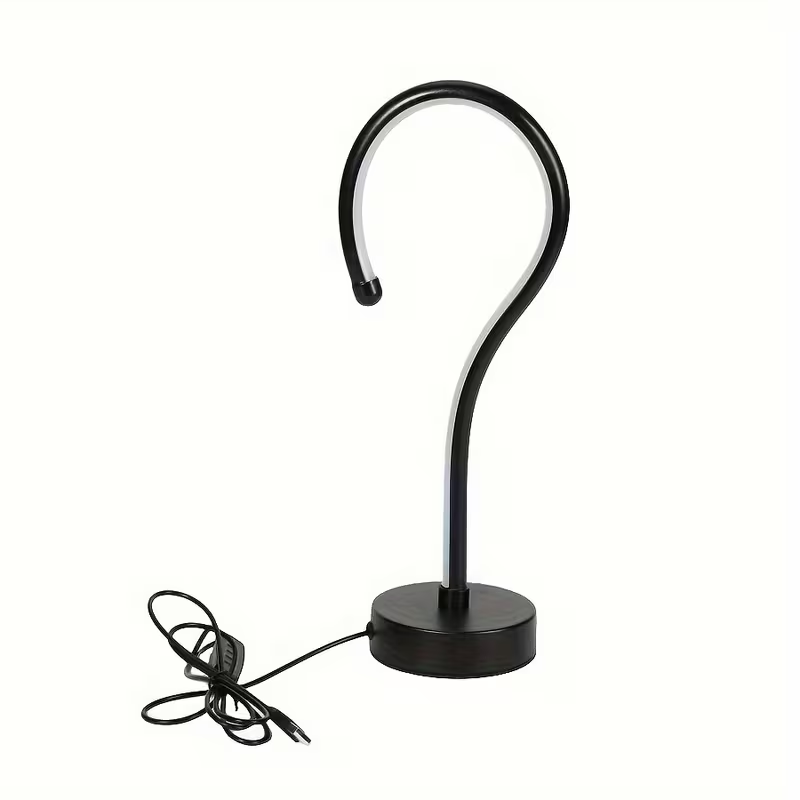 2PC Creative Question Mark Shape Table Lamp, USB Three-color