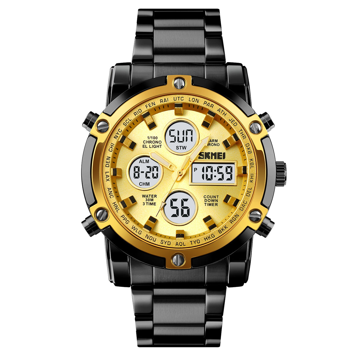 Men's Stylish Steel Band Quartz Watch