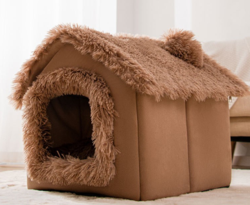 Foldable Dog House Pet Cat Bed Winter Villa Sleep Kennel