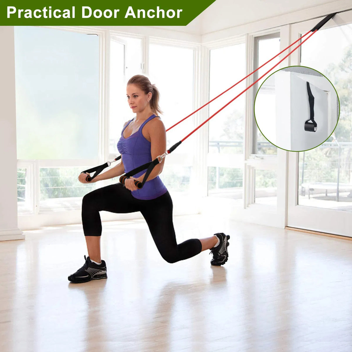 11-Piece Resistance Band Set with Handles & Door Anchor