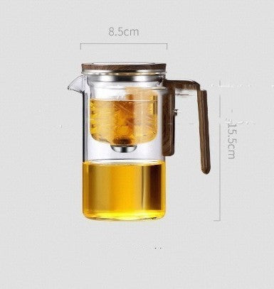 One Click Magnetic Teapot Separation Filtration Glass Tea Pot