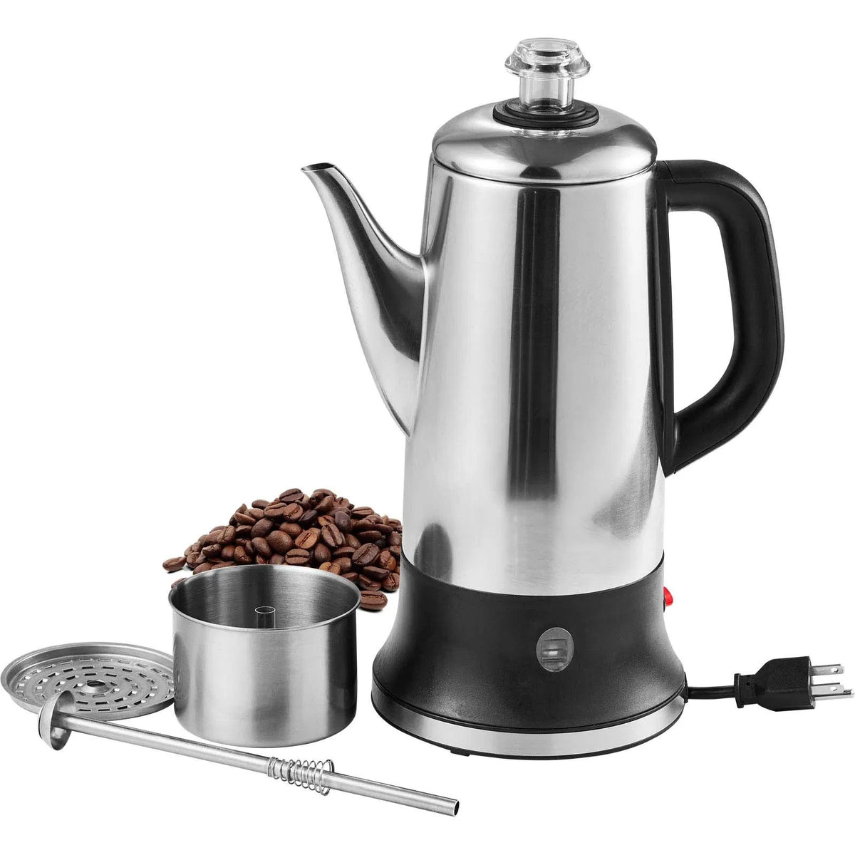 12-Cup Stainless Steel Electric Coffee Percolator