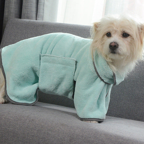 Quick-drying Pet Absorbent Towel Dog Bathrobe Bath For Dogs