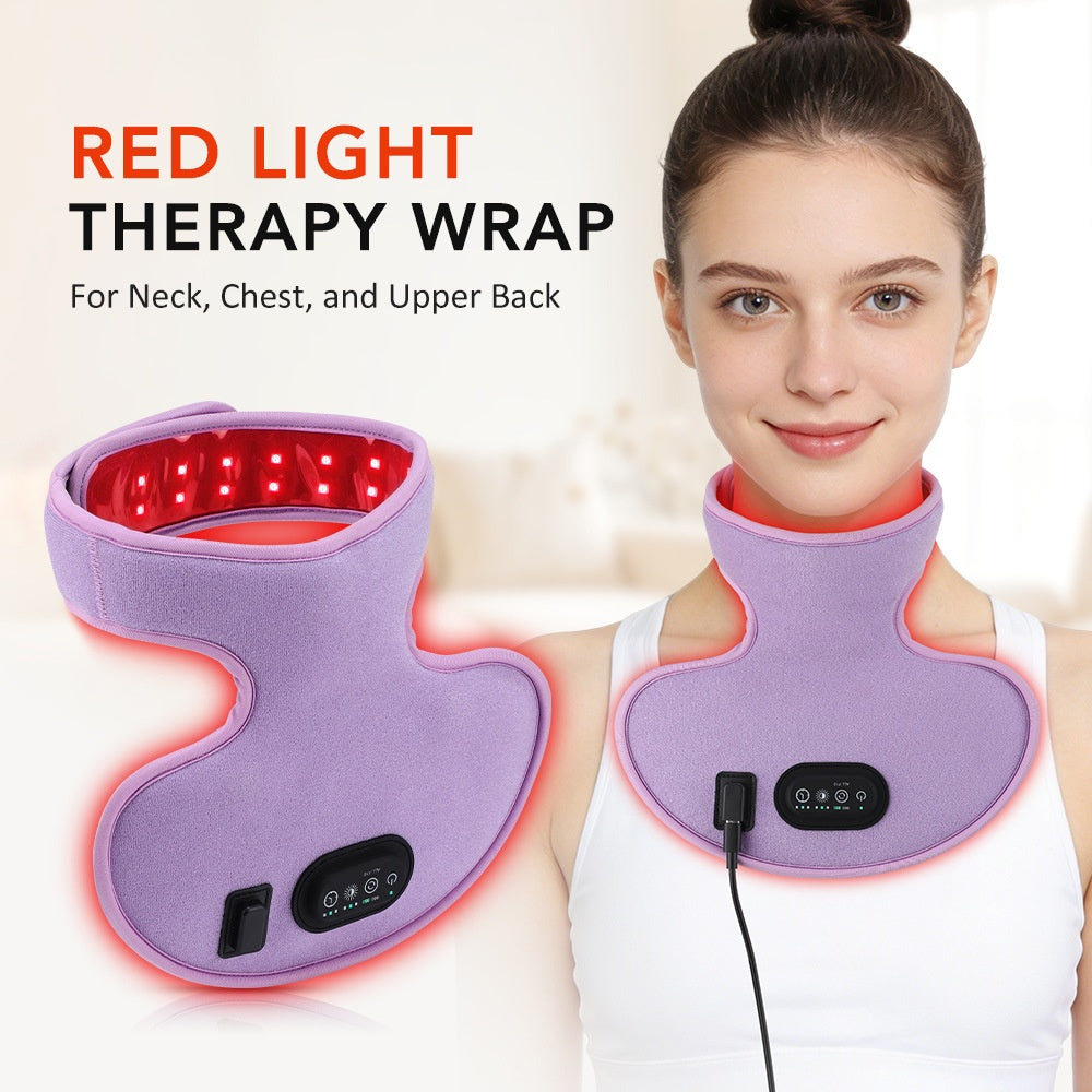 72-LED Red Light Therapy Neck & Chest Massager