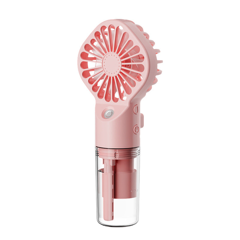 Portable Handheld Spray Fan 4-Speed Water Mist Summer Cooling