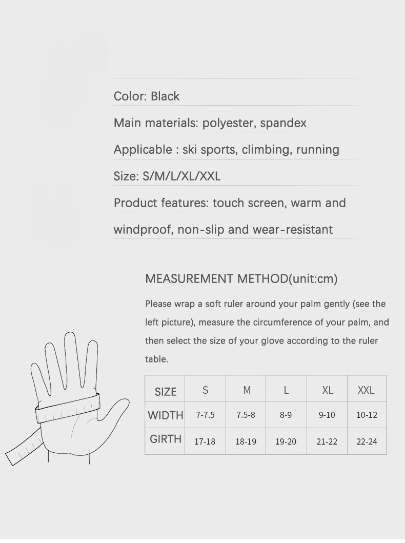 Winter Touchscreen Gloves – Windproof Fleece-Lined