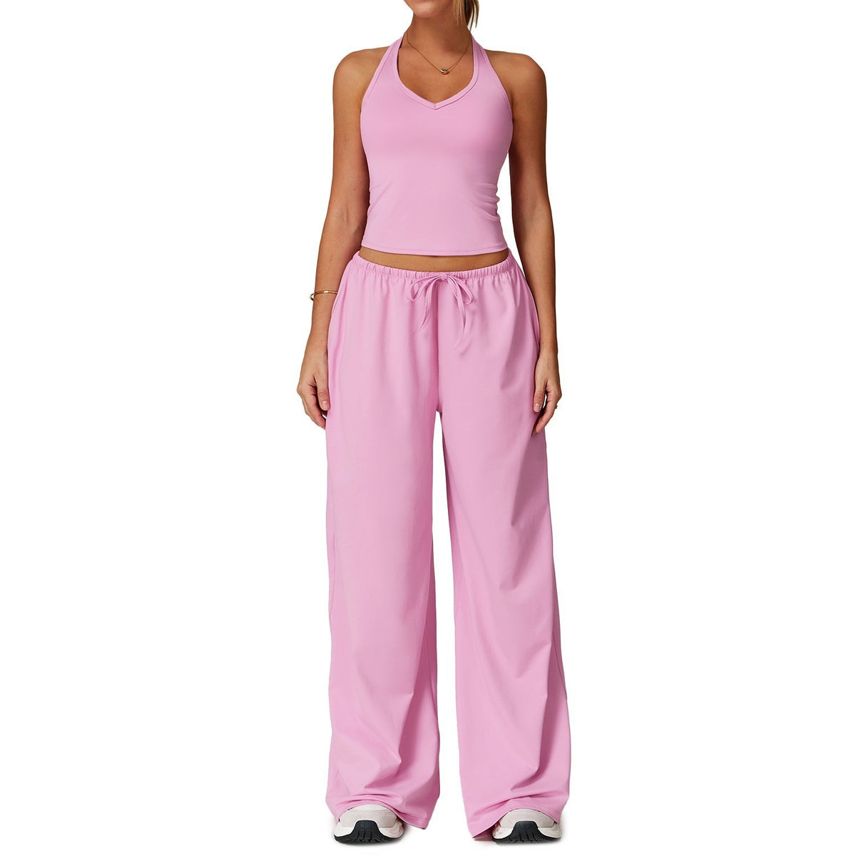 Quick-Dry Brushed Yoga Set – Tank Top & Leggings
