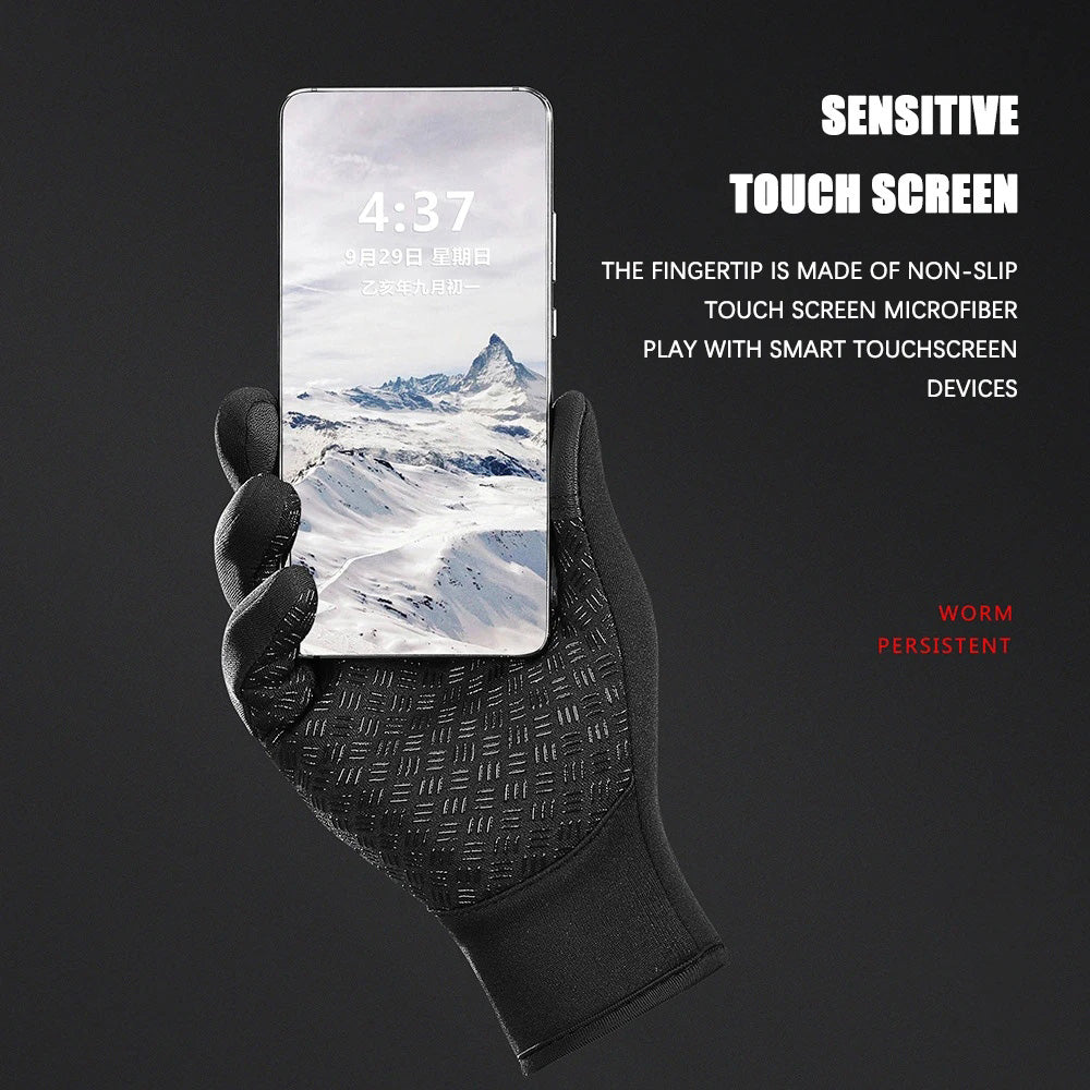 Winter Touchscreen Gloves – Windproof Fleece-Lined