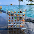 36 64 Grids Seashell Display Box Acrylic Magnetic Case