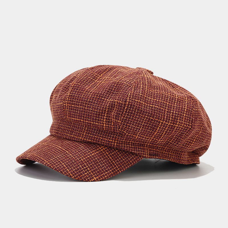 British Retro Light Board Octagonal Cap Women