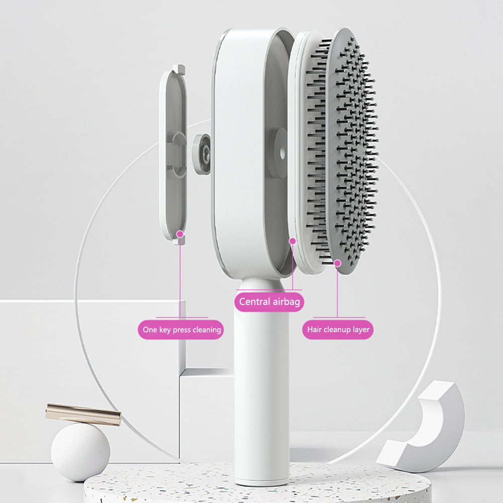 Self Cleaning Hair Brush For Women One-key Loss Airbag Massage