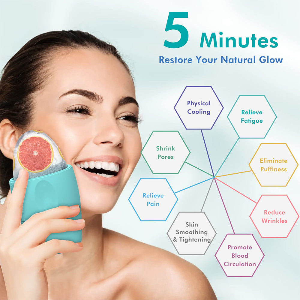 Silicone Ice Face Roller Contour Shrink Pores Remove Dark