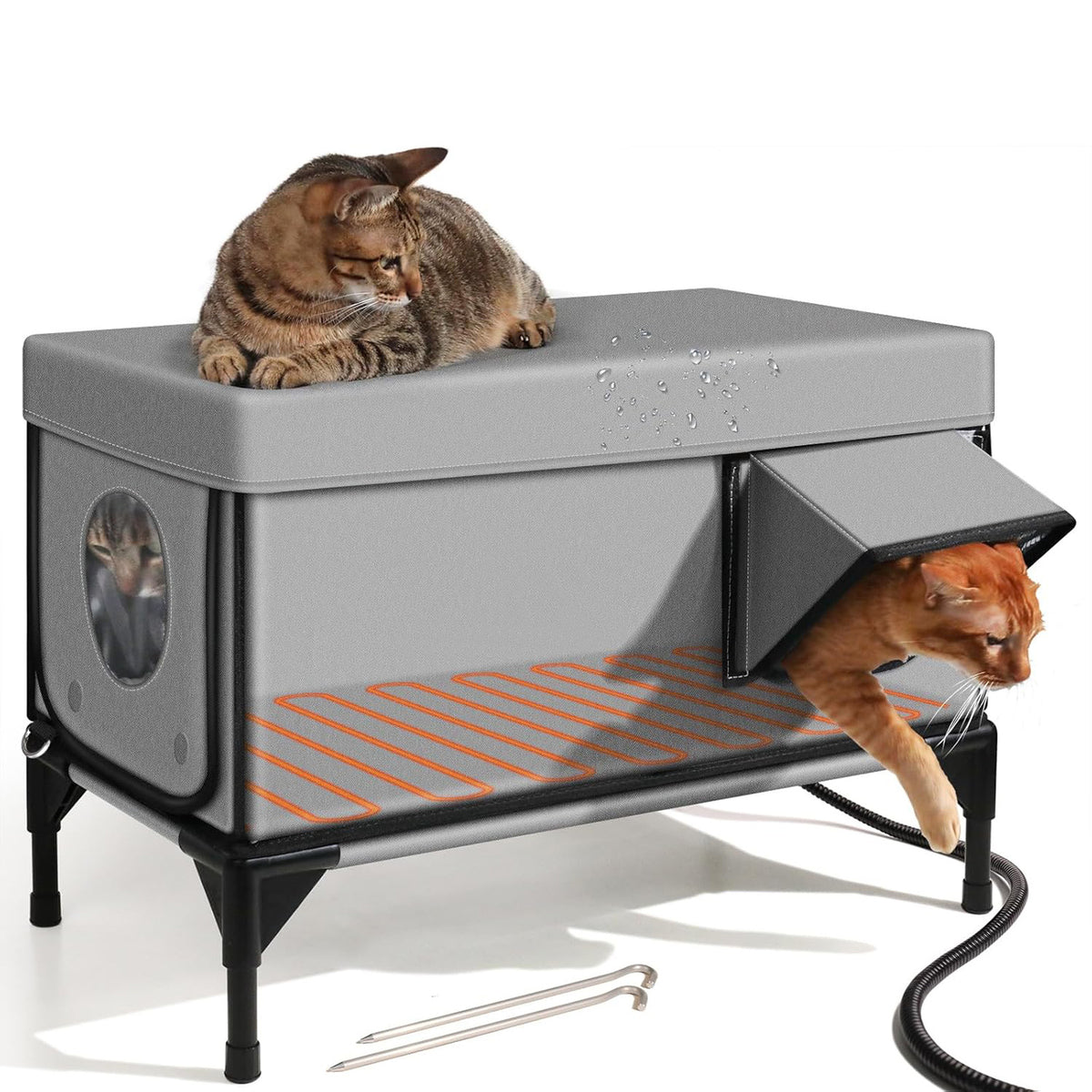 Weatherproof Heated Outdoor Cat House