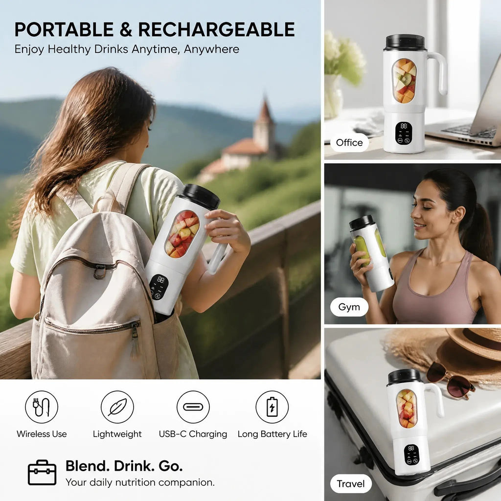 Cordless Portable Blender with LED Display