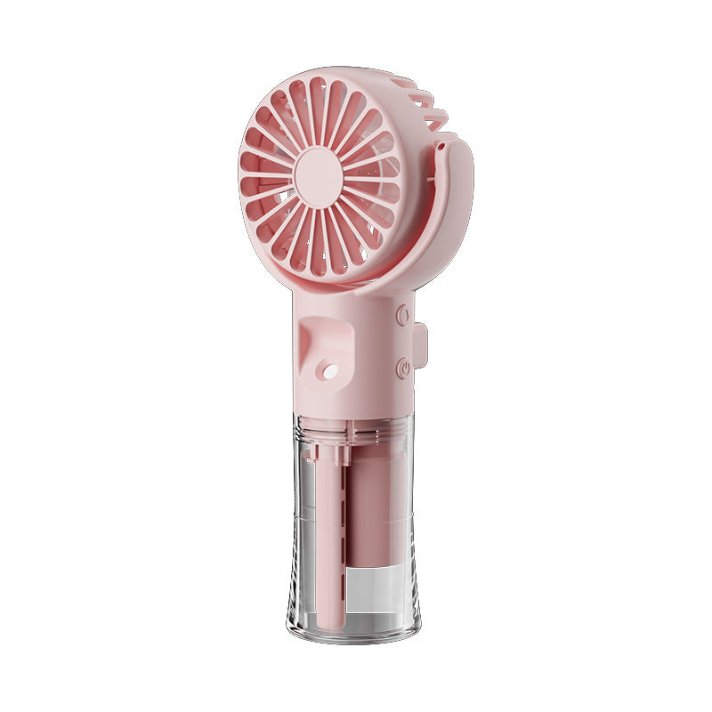 Portable Handheld Spray Fan 4-Speed Water Mist Summer Cooling