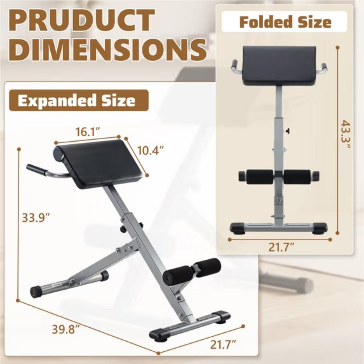 Adjustable Roman Chair Back Extension Bench