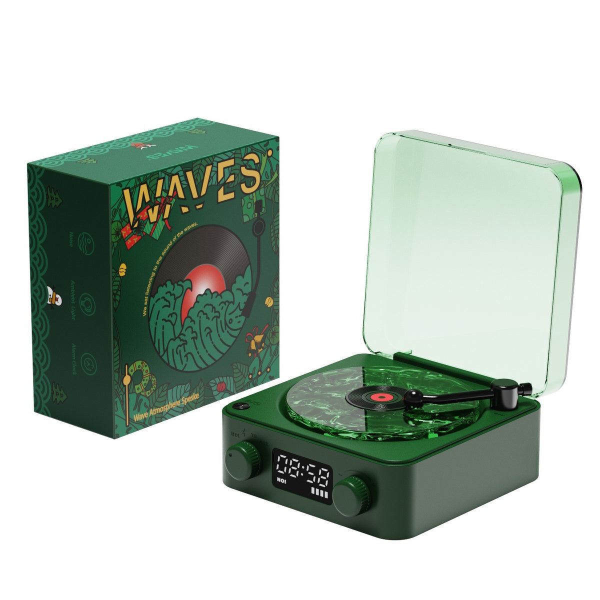 Retro Turntable Speaker Wireless Bluetooth-compatible 5.0