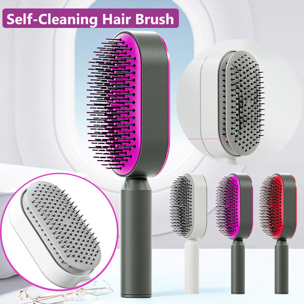 Self Cleaning Hair Brush For Women One-key Loss Airbag Massage