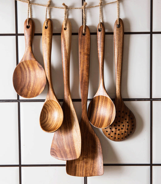 5-Piece Acacia Wood Kitchen Utensil Set