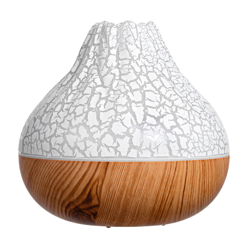 Volcano Humidifier Wood Grain Fog Mute Seven-color Ambience