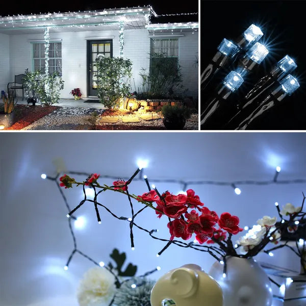 Solar Fairy String Lights 12m 100 LED – 8 Modes, Waterproof