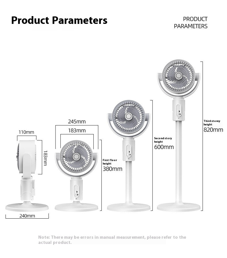 Remote Control Air Circulator Fan 3D Oscillating Turbine