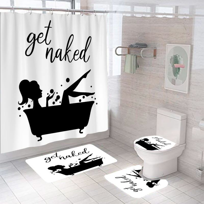 Shower Curtain & Bath Mat Set