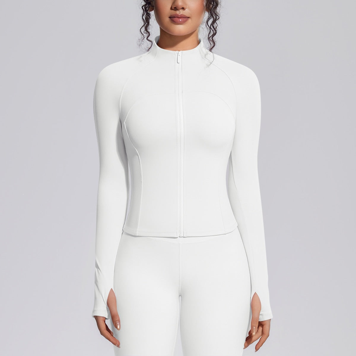 Women's Breathable Zip-Up Running & Yoga Jacket
