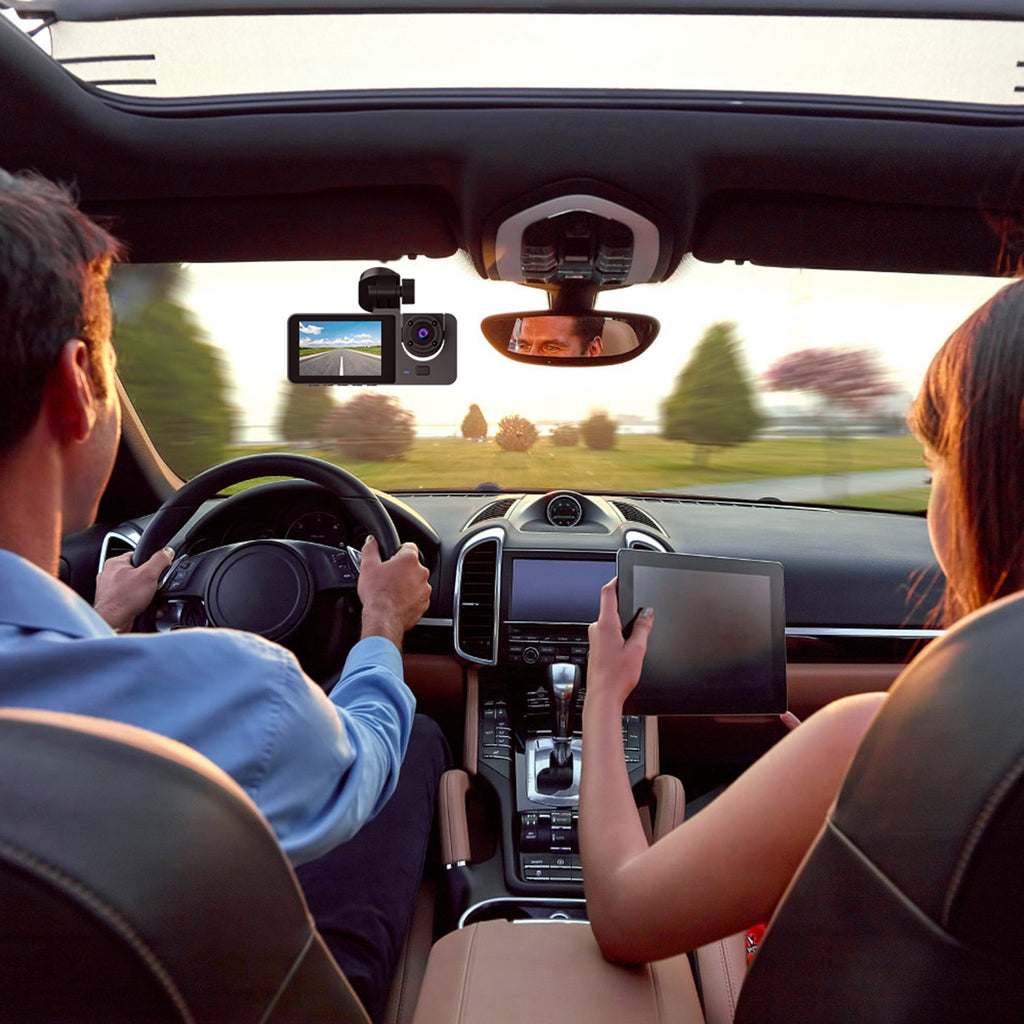 3-Channel Dash Cam – Front, Cabin & Rear with 32GB Card