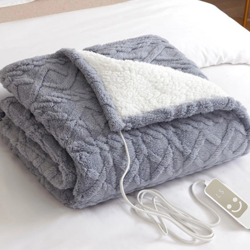Electric Heated Lap Blanket — Soft Plush Warming Pad, US 110V